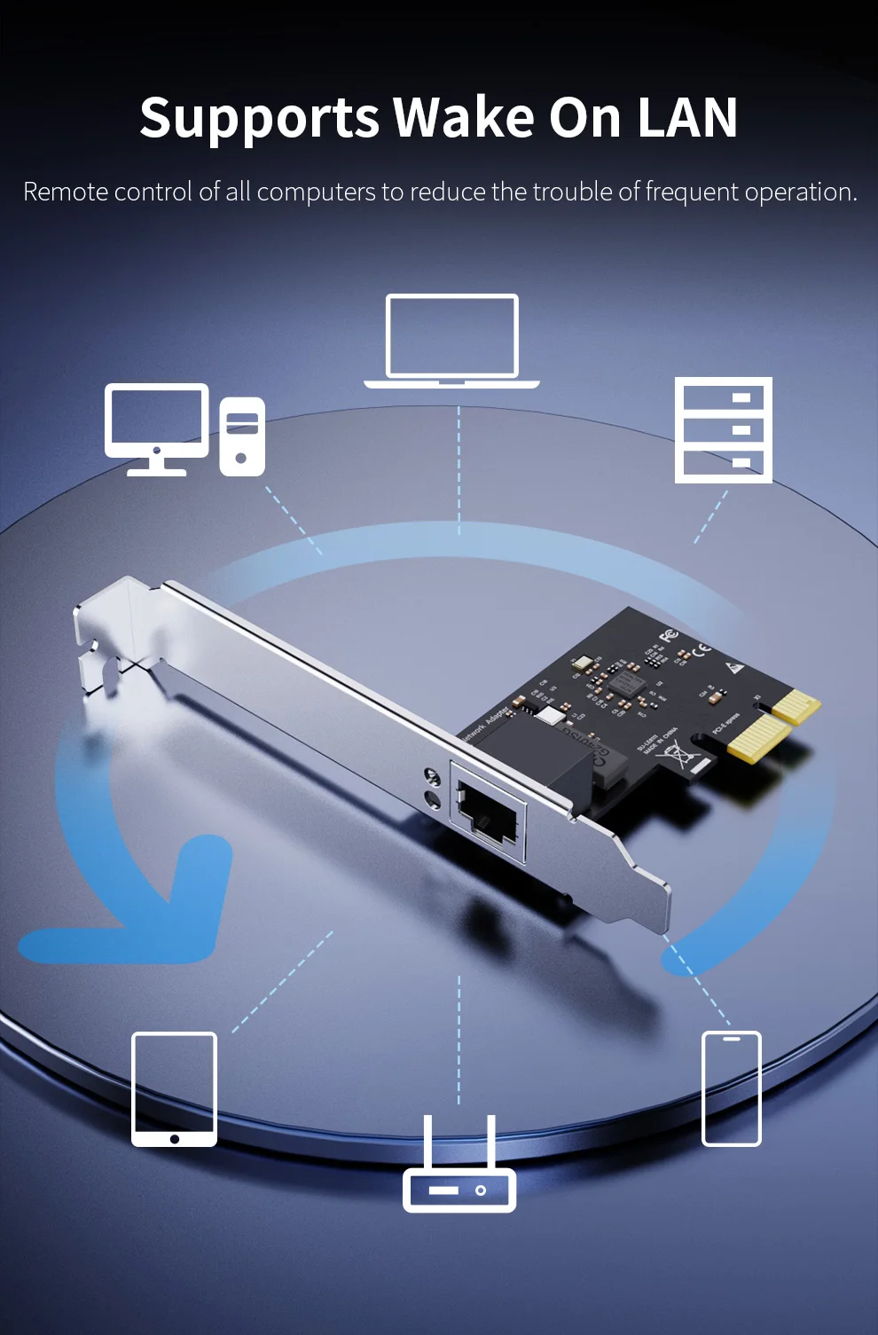 Comfast placa de rede pci-e para pci express rj45 gigabit ethernet lan 2.5g 1000mbps adaptador wi-fi para desktop windows/linux/mac os