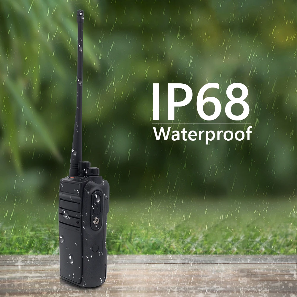 Портативная рация W393 дальнего действия, водонепроницаемая, IP68, 10 Вт, 400-470 МГц