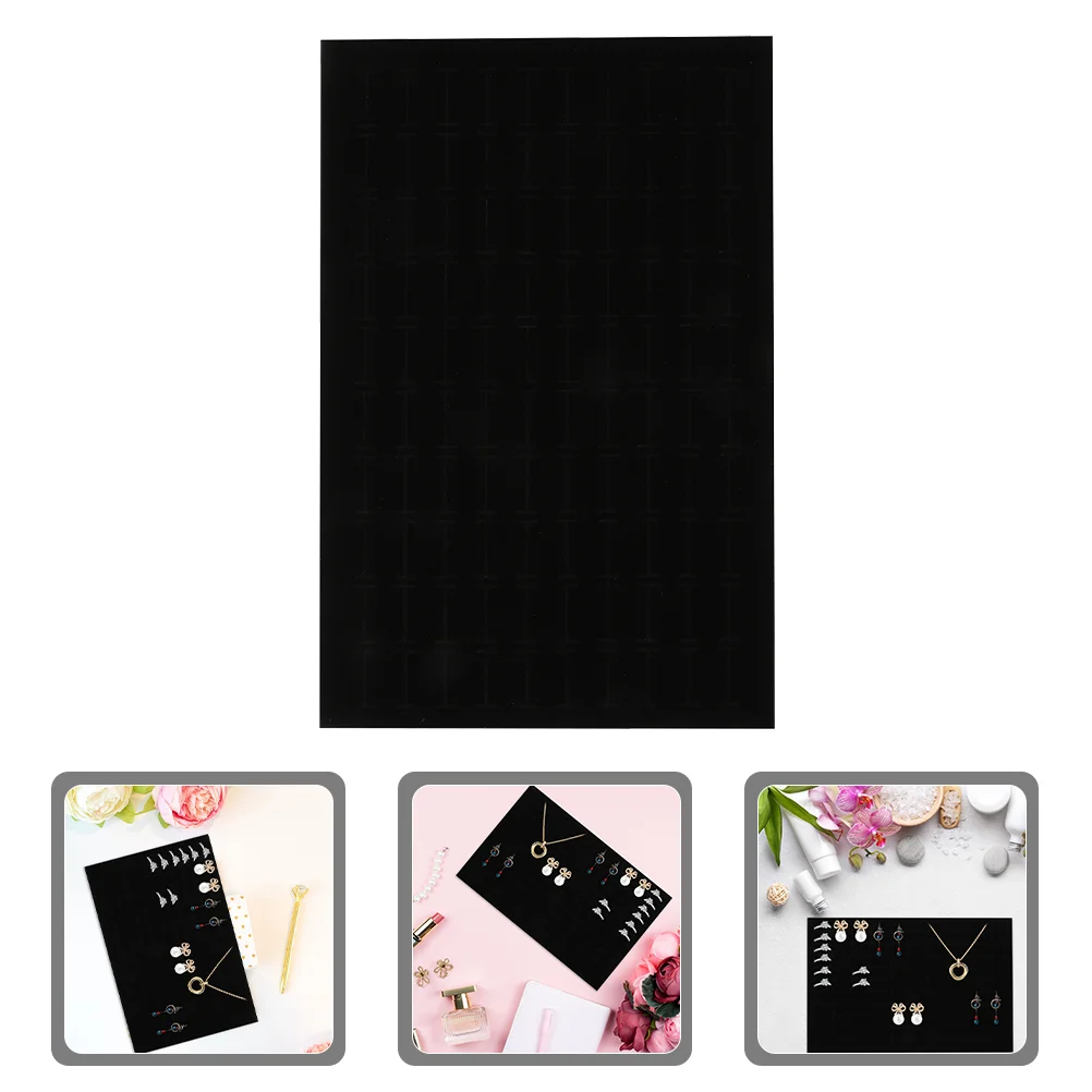 

Hoop Earring Jewelry Display Inserts Box Pad Black Tray Holder Sponge Showcase Pads