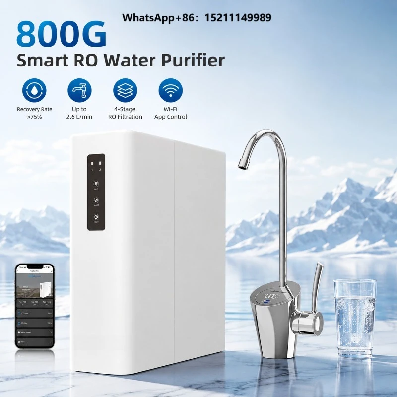 800G Smart Under Sink RO Water Filter System with WiFi Control Arsenic Removal Filter Fluoride Removal Water Filter
