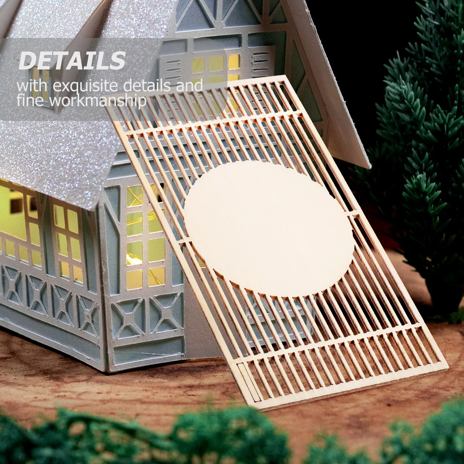 

4Pcs Miniature Scene Screen Miniature Screen Model Mini House Screen Furniture Photo Prop Chinese Micro Landscape Dolls House