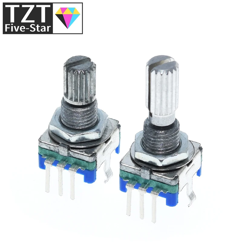 1PCS Plum handle 15mm 20mm rotary encoder coding switch / EC11 / digital potentiometer with switch 5 Pin