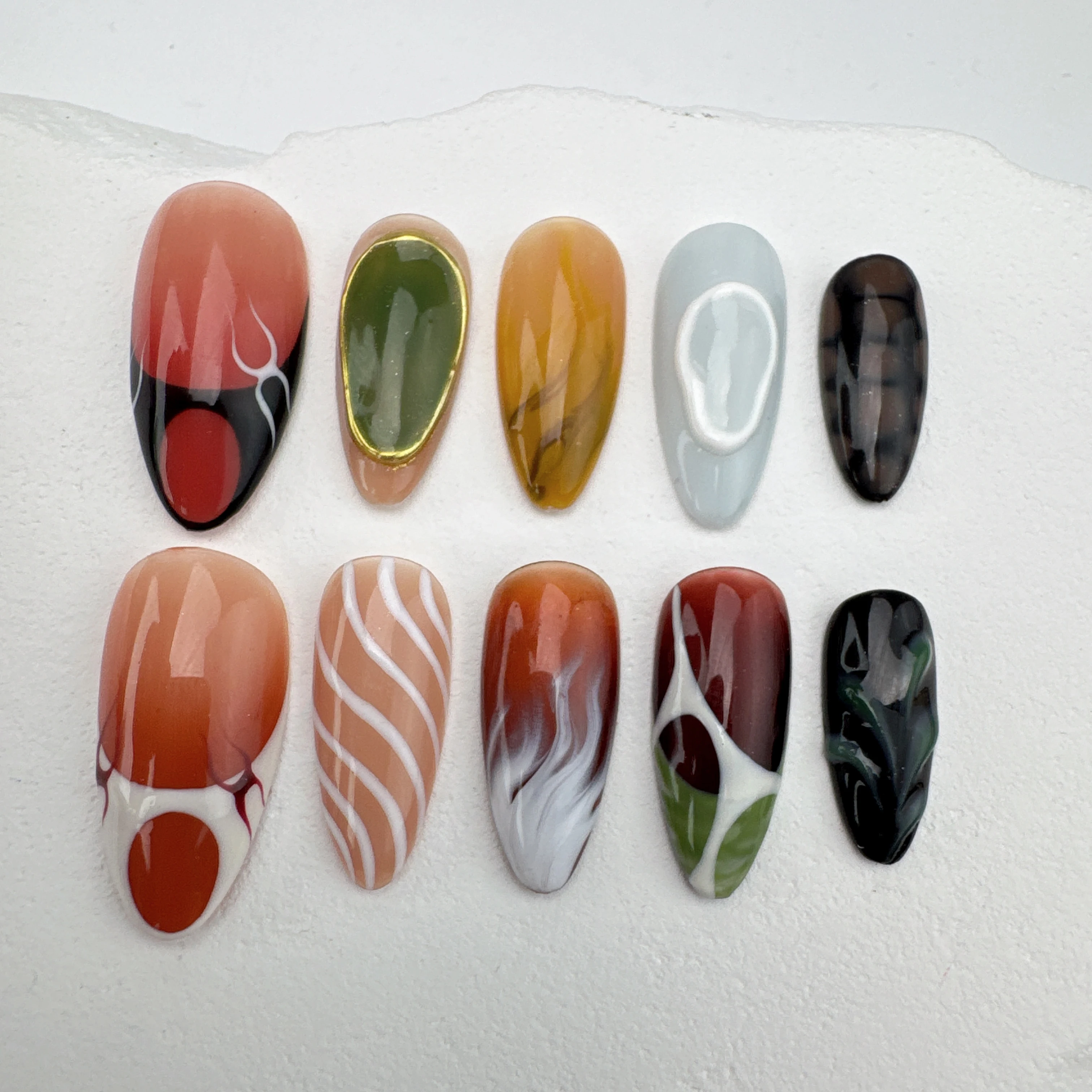 

handmade nail art/custom press on nails/party press on nails/Flakes for nails/wedding nails gift/Japanese nails/Long nails