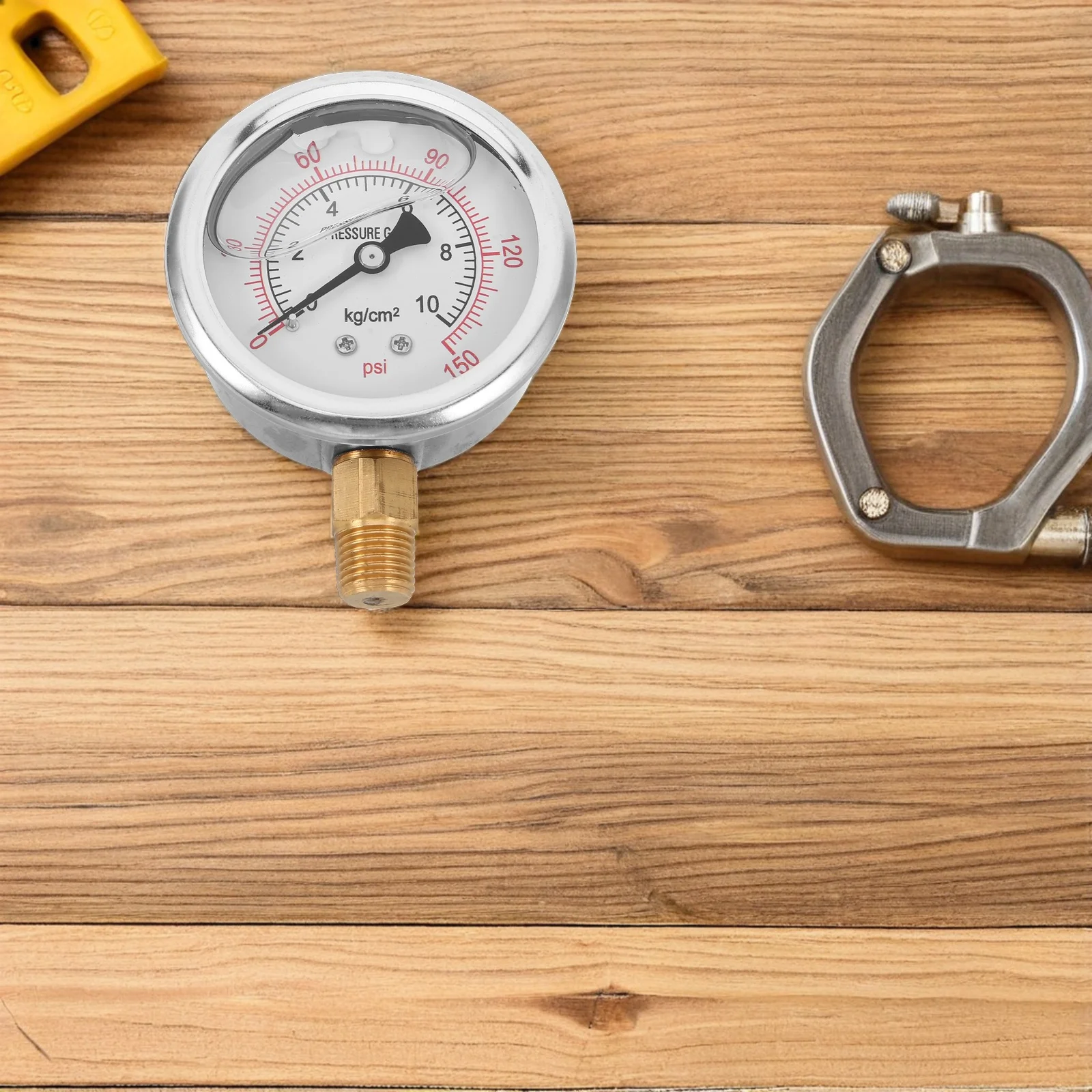 

Hydraulic Pressure Gauge 0-150Psi Oil Filled Stainless Steel Vertical Mount For Air Water Oil Systems Liquid Filled