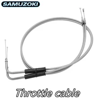 Caja de Cable de acelerador de cables de acero tejido para Harley Sportster XL1200 883 Dyna Road King Electra Glide