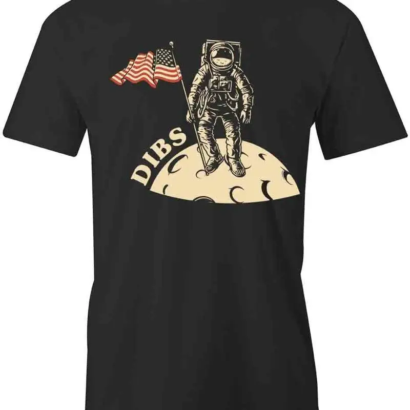 

DIBS ASTRONAUT MOON USA FLAG T Shirt d Cotton CLOTHING S1BSA41
