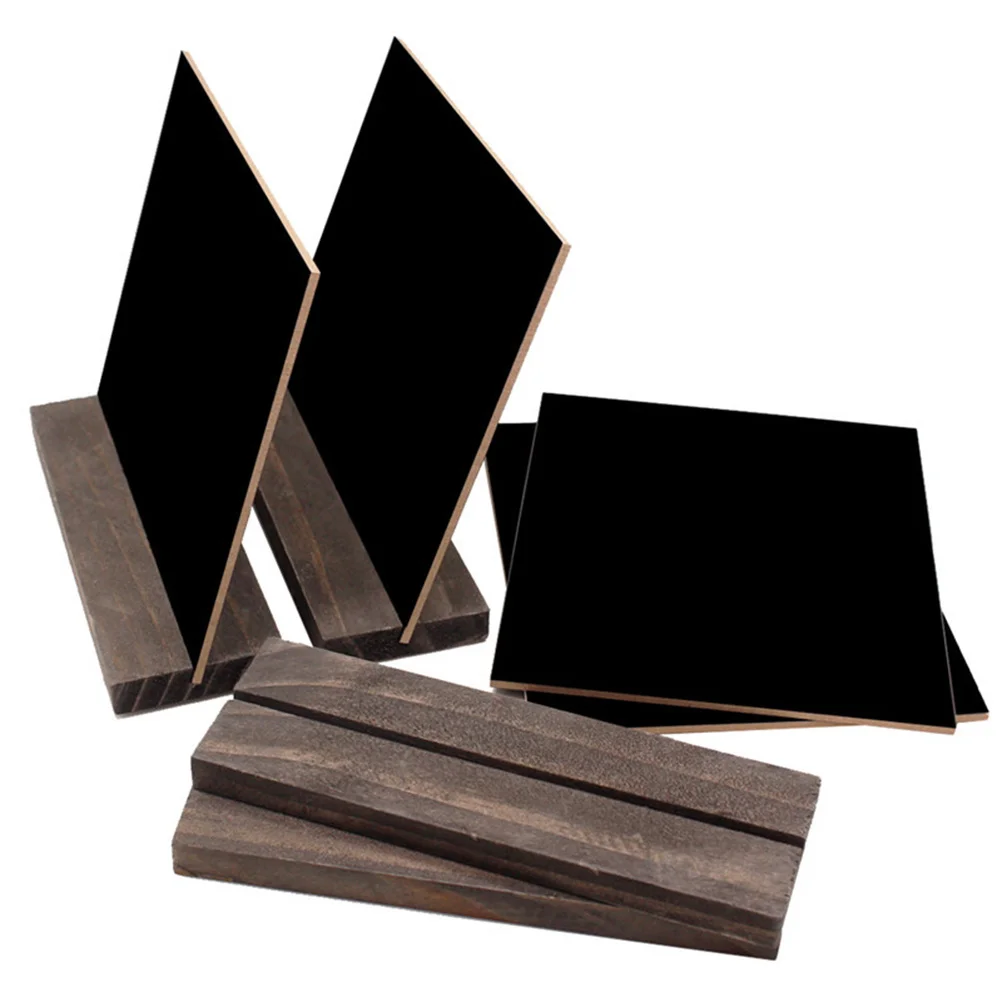 Mini Tabletop Chalkboard With Wooden Base Double Sided Blackboard Signs For Party Wedding Cafe Restaurant Decor Display