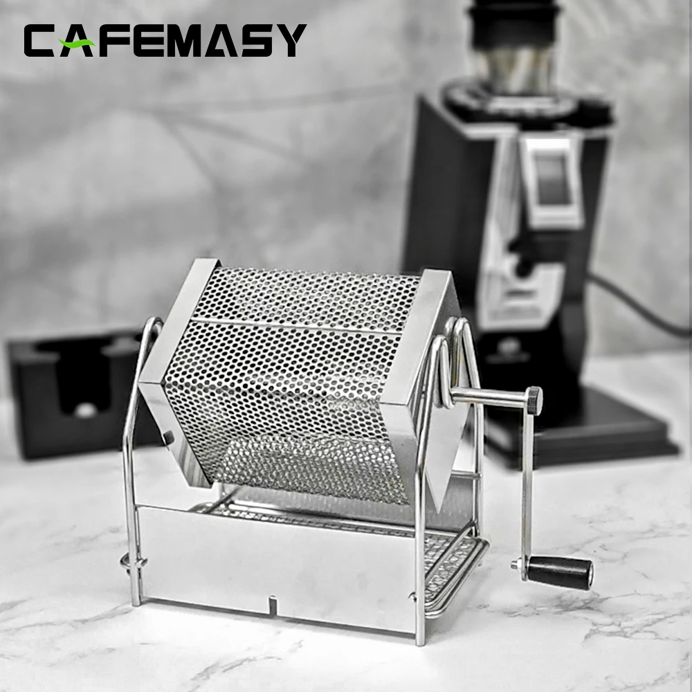 

Manual Stainless Steel Coffee bean Roaster Net Cube Heat Evenly Coffee Bean Baking Mesh For Home & Outdoor Use Coffee Roaster