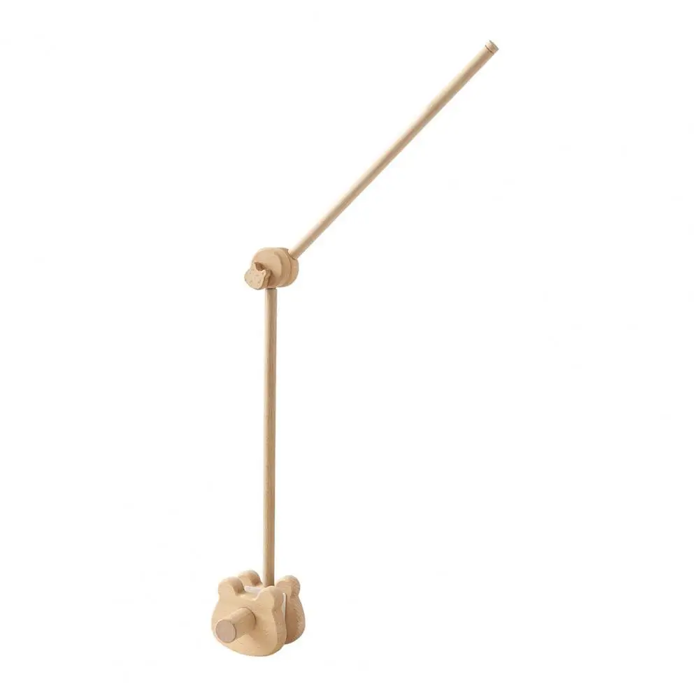 Wood Baby Toy Hanger Wooden Baby Rattle Bracket Wooden Baby Rattle Crib Bracket Rotatable Infant Toy Hanger Holder Newborn Bell