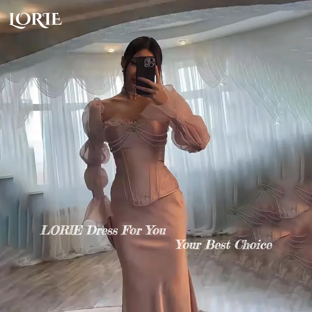 LORIE robe de soirée saoudienne élégante manches bouffantes chérie à volants sirène robe de soirée robe de bal 2026 robe de soirée Club personnalisé