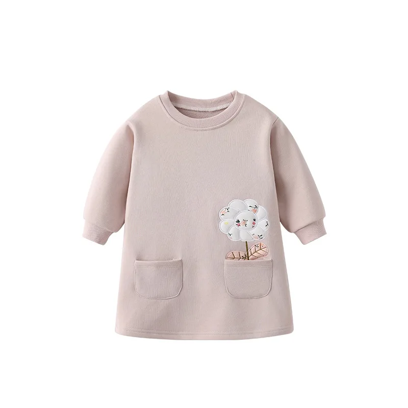 Spring Autumn Girl Dress Sweatshirt Hoodie Baby Toddler Girls Clothes Shirt Dresses Princess Kid Outfit Casual Children Clothing