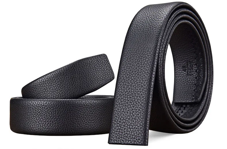 100 120 130 140 150 160 170 180cm Automatic Belt Without Buckle Men Width 3.5cm No Buckle Good Quality Leather Belt Body Strap