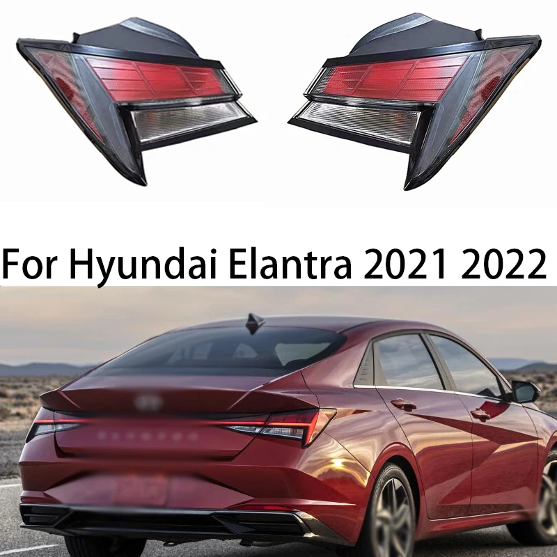 

For Hyundai Elantra 2021 2022 Halogen Car Rear Tail Light Turn Signal Light Stop Brake Lamp Accessories 92402-AA020 92401-AA020