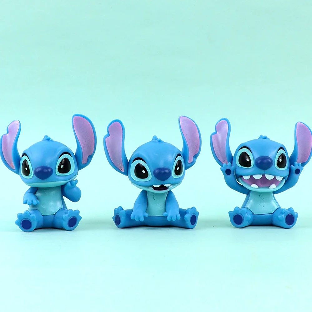 ديزني غرزة الشكل صندوق أعمى Kawaii ستيتش أنيمي الكرتون سيارة كعكة غرفة الديكور نموذج دمية عمل الشكل هدايا أعياد ميلاد للأطفال