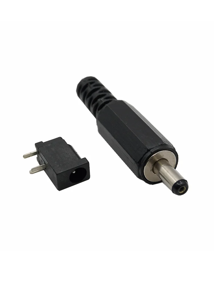 10 szt. DC002 Złącze DC Męski/Żeński Montaż na Panel - Gniazdo/Wtyk 3.5x1.1mm/1.3mm 0.5A/30V — zdjęcie 2