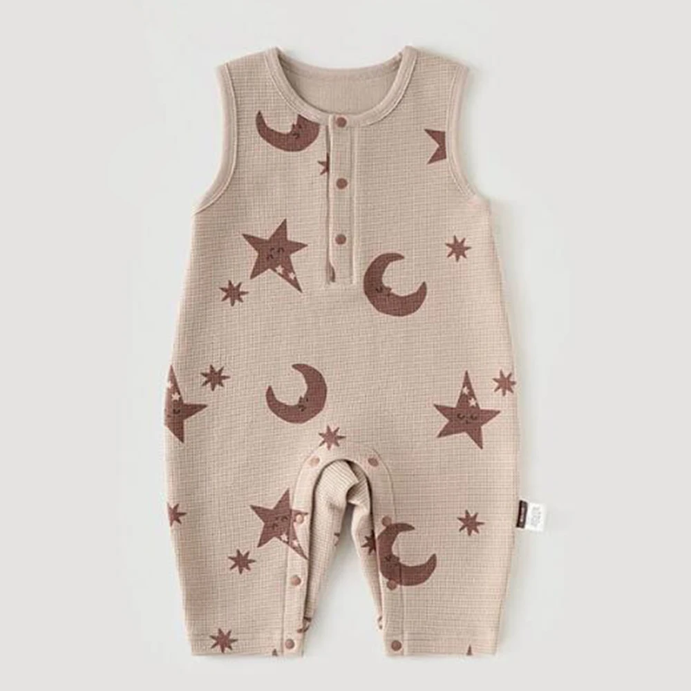 Baby Boy Romper Sleeveless Star Print Cotton Spring Autumn Newborn Boutique Clothing Fashion Infant Baby Girl Jumpsuit