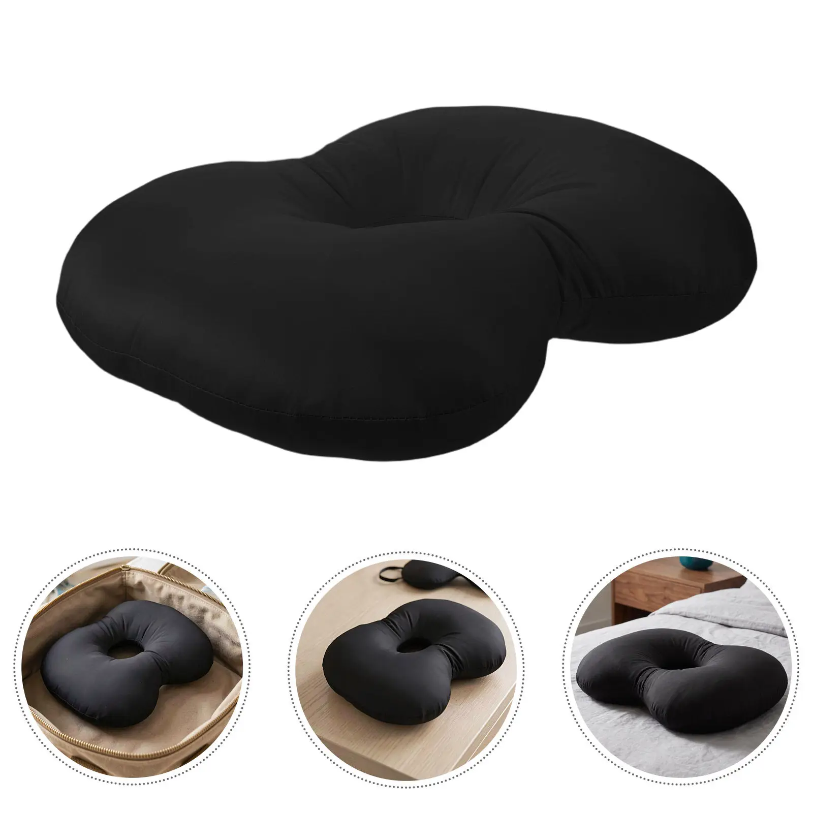 Ear Piercing Pillow Hole Black Sensitive Ears Cushion Side Sleeper Pain Relief Ear Piercing Aftercare Sleep Pillow