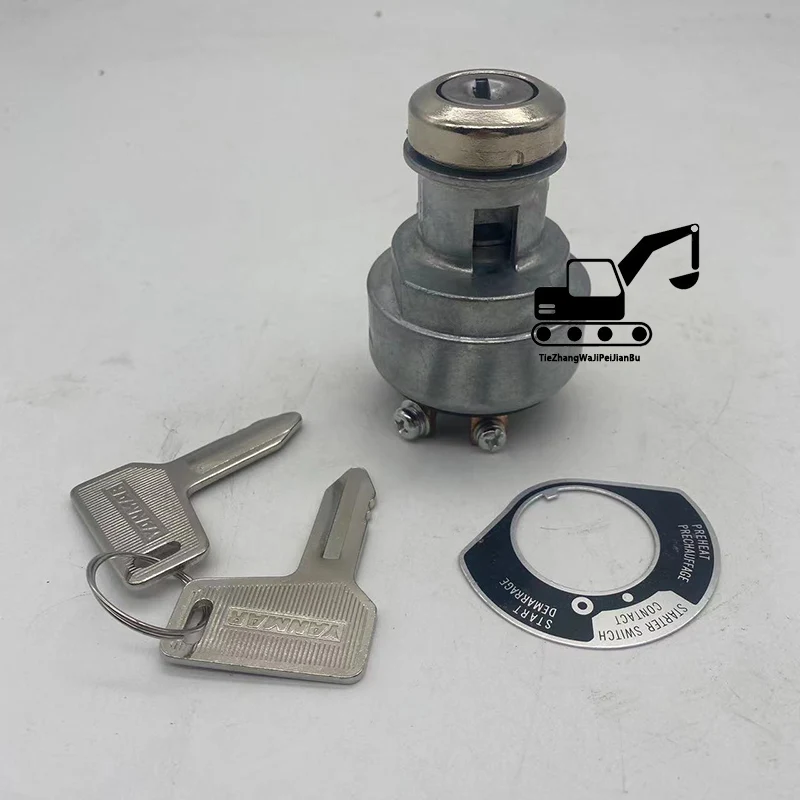 Excavator Accessories for Yanmar 40/50 Ignition Switch Starter Lock with Preheating for Small Digging