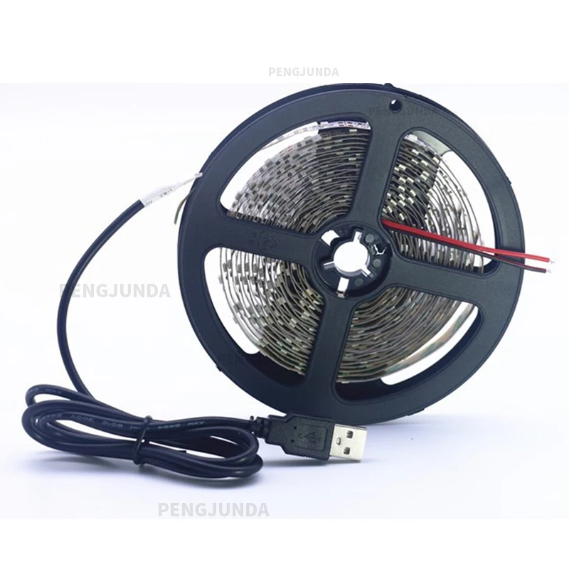 USB LED Strip Lamp 2835SMD DC5V Flexible LED Light Tape Ribbon 1M 2M 3M5M HDTV TV Desktop Screen Backlight Bias Lighting