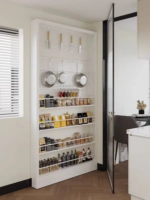 

Kitchen shelf, hole board, seasoning rack, adjustable layer spacing,