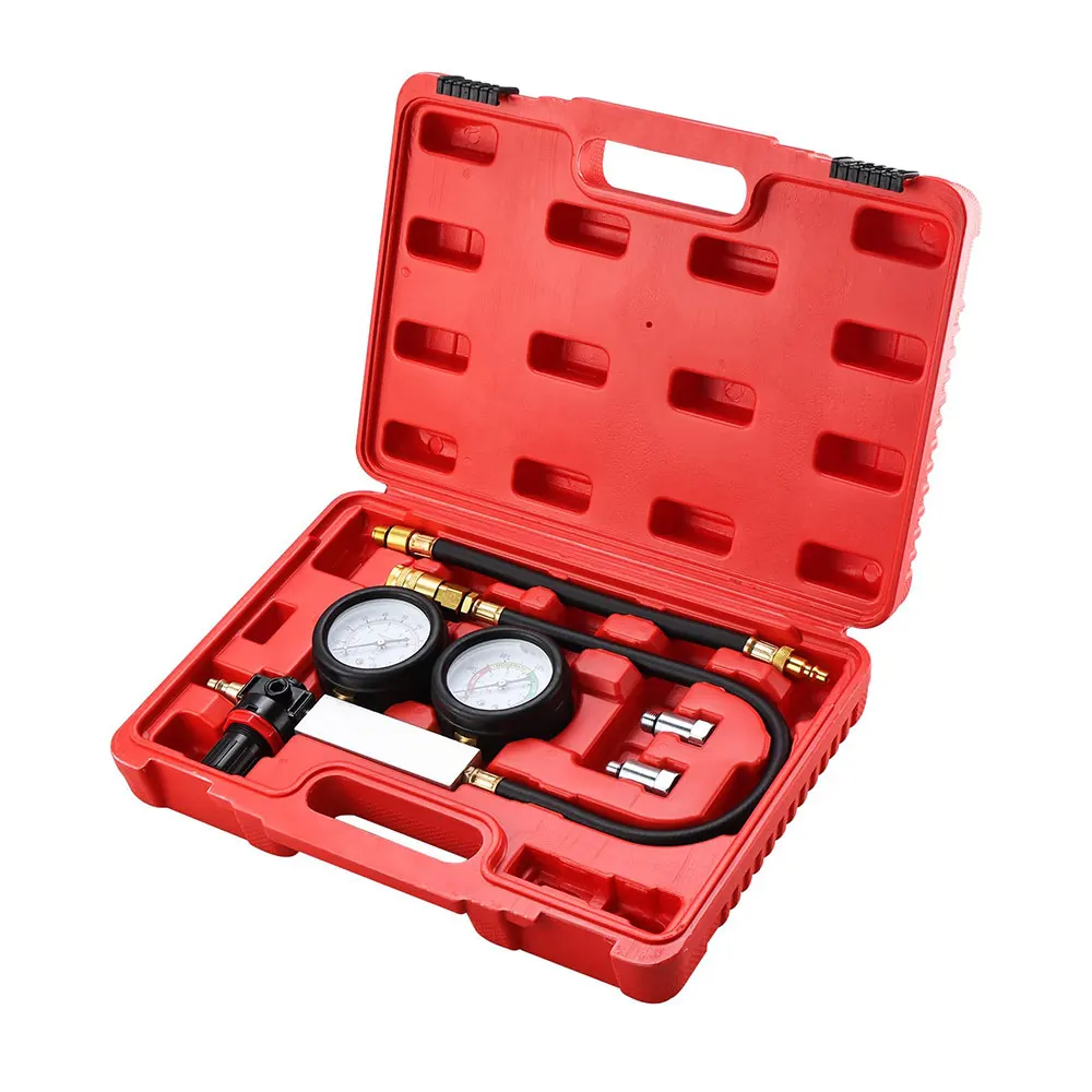 Podofo Motor-Kompressions-Leckage-Tester-Set Zylinder-Leckage-Tester-Werkzeug TU-21 Zylinder-Detektor mit Doppelmanometern