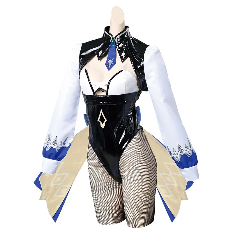 Eula Cosplay Kostuum Anime Spel Genshin Impact Outfits Pruik Vrouwen Halloween Feest Konijntje Meisje Rollenspel Kleding Voor Dames Volwassen