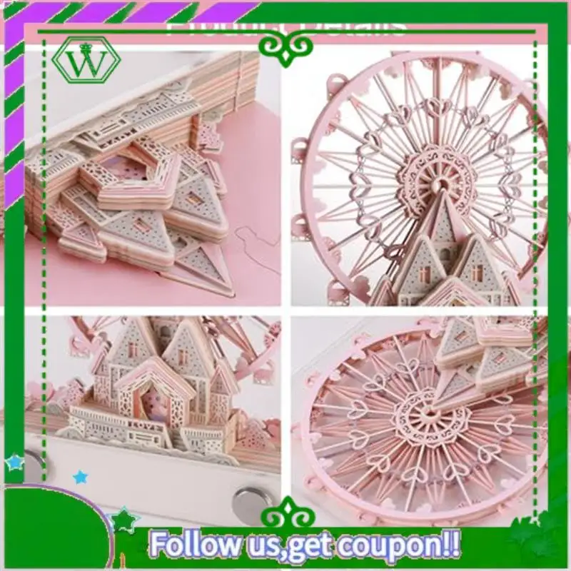 Reliable-1 PCS 3D Notepad Desk Calendar With Lights, Pink Acrylic 2024 Calendar 3D Notepad Artopad Engraving