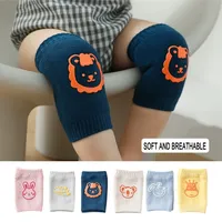 Soft and Breathable Kids Knee Pads - Summer Crawling Safety Gear with Cute Animal Patterns, Lightweight Polyester