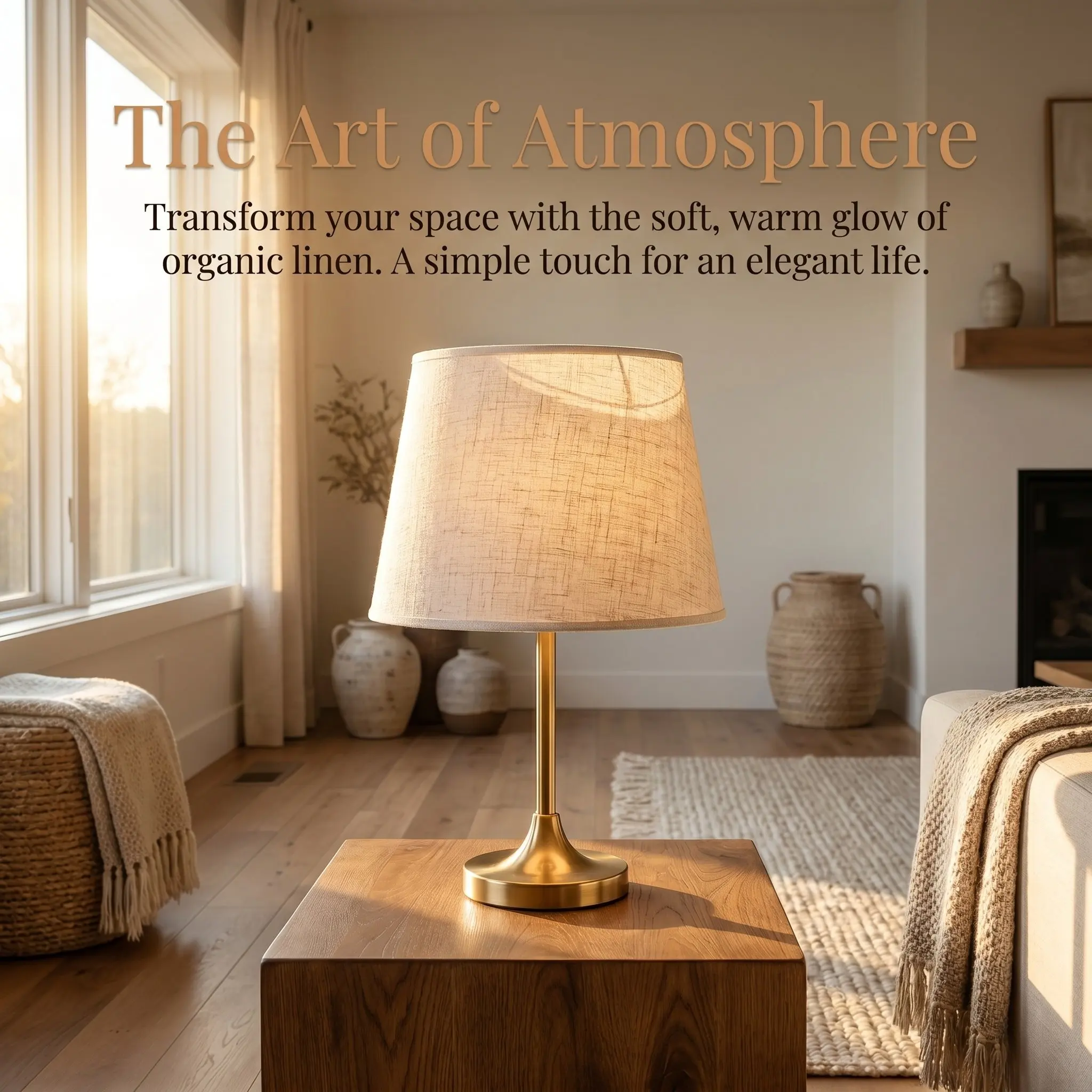 Linen Lamp Shade Fabric Cover Simple Color Lightweight Desk Lampshade Replacement for Bedroom Living Room Study Household