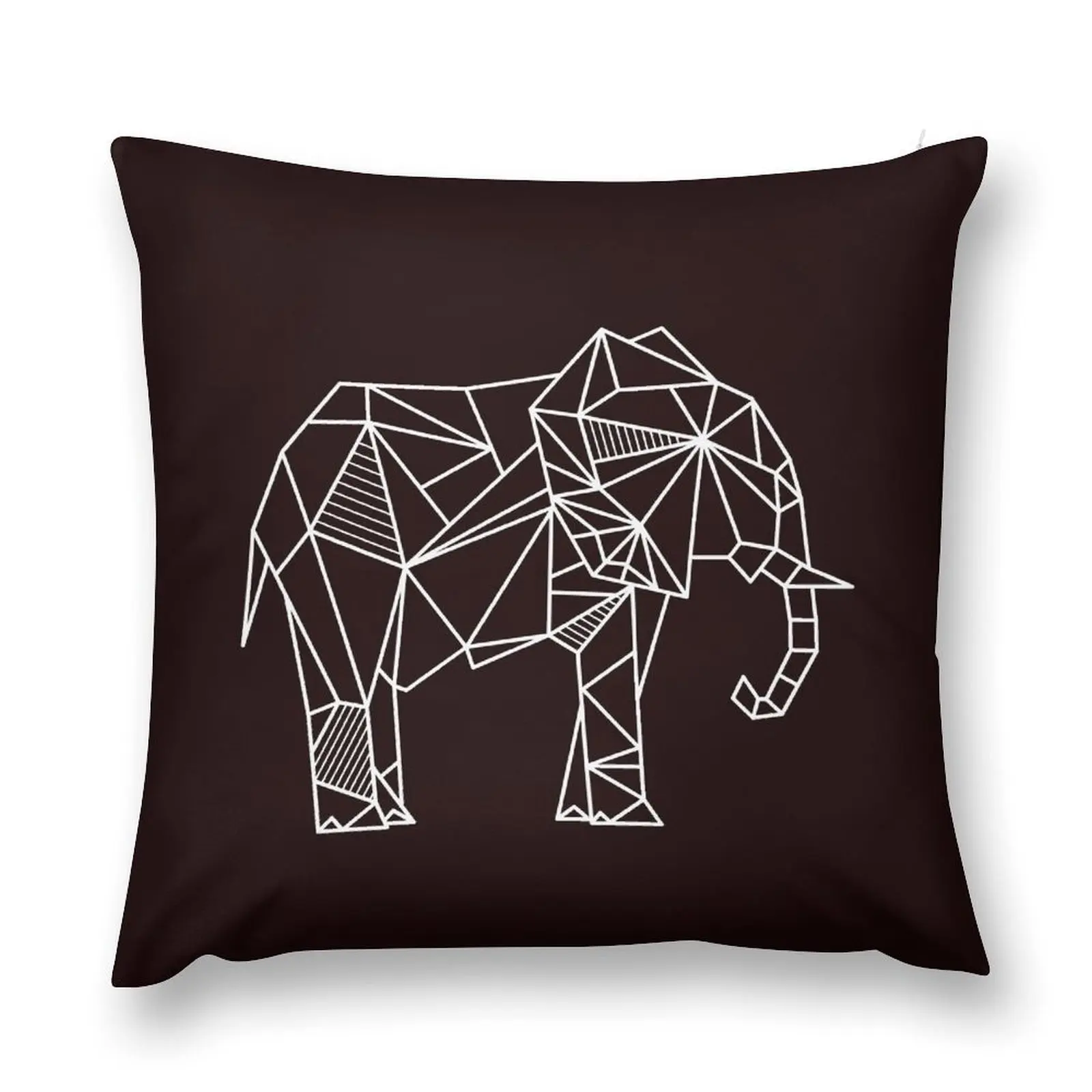 

Origami Elephant (White Print) Throw Pillow Christmas Pillowcase Decorative Cover For Living Room pillow