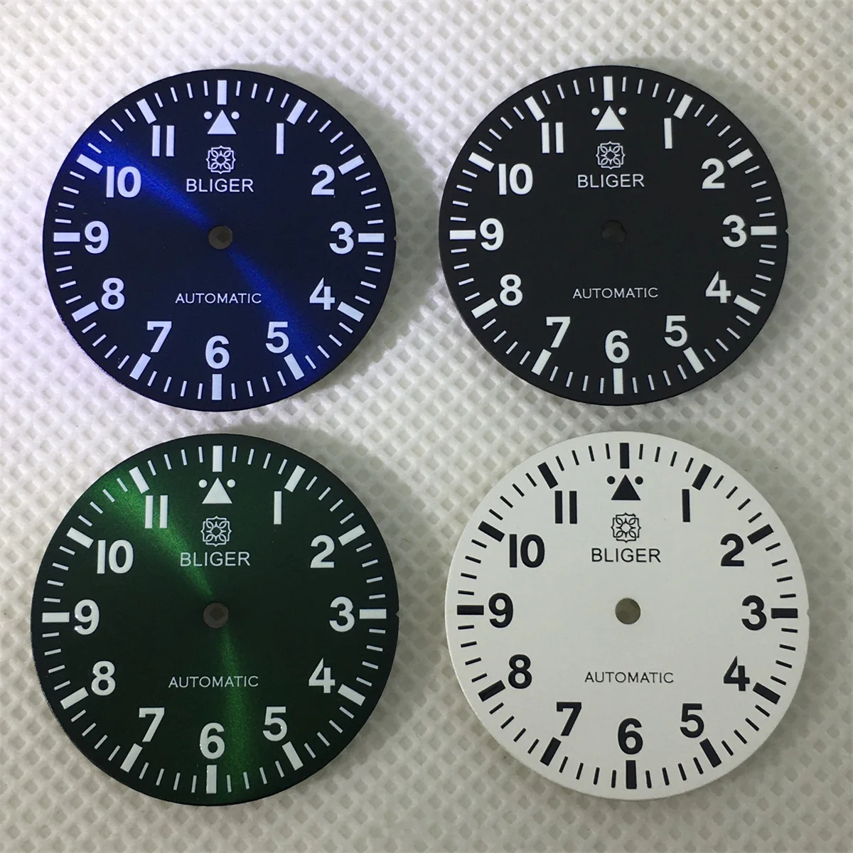 BLIGER 29mm black blue green white dial luminous with NH35 NH36 PT5000 ETA2824 2836 Miyota8215 DG2813 3804 movement