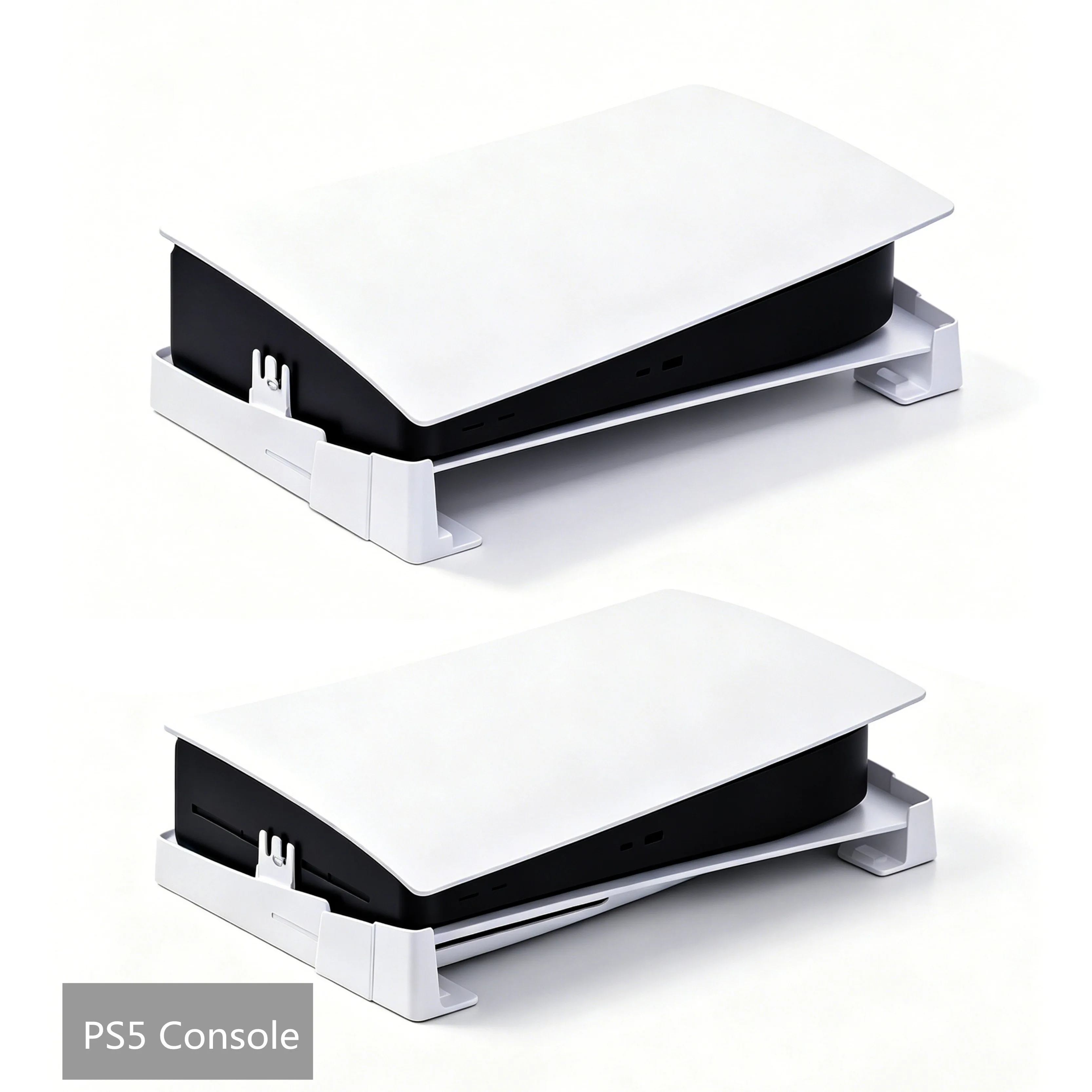 PS5/Slim/Pro Horizontaler Ständer für Disc- und Digital-Konsolen, Schützender Stabiler PlayStation 5 Ständer, Skalierbares Design für PS5-Zubehör – Detail 20