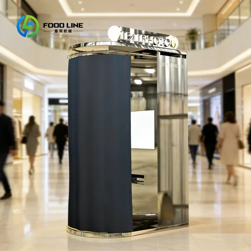 customized photo booth mirrored exterior fitted instant printer durable unit for commercial business wholesale purchasers