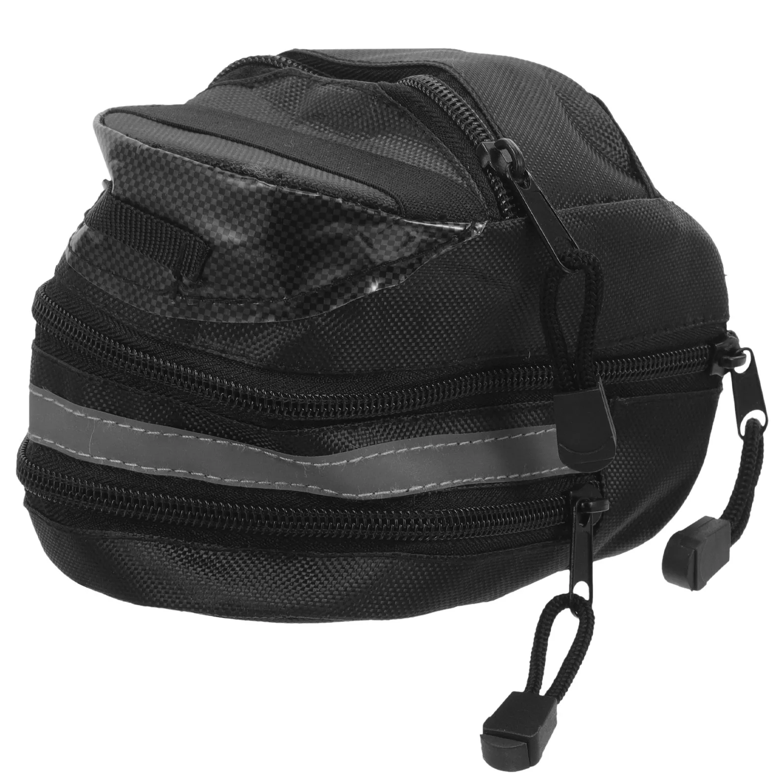 

1Pcs Bike Seat Bag Large Capacity Tear Proof Cycling Saddle Pouch Expandable Storage Reflective Strap for Mountain Bike Riding