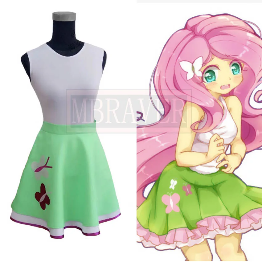 

Pony Fluttershy Human Princess Dress Halloween Christmas Party Cosplay Costume Customize Any Size