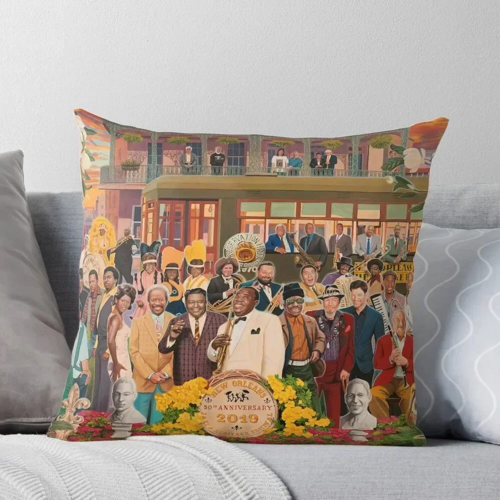 

New Jazz Orleans 2019 Throw Pillow Sofa Cushion Cover Bed pillowcases Decorative Cover For Living Room New year pillow