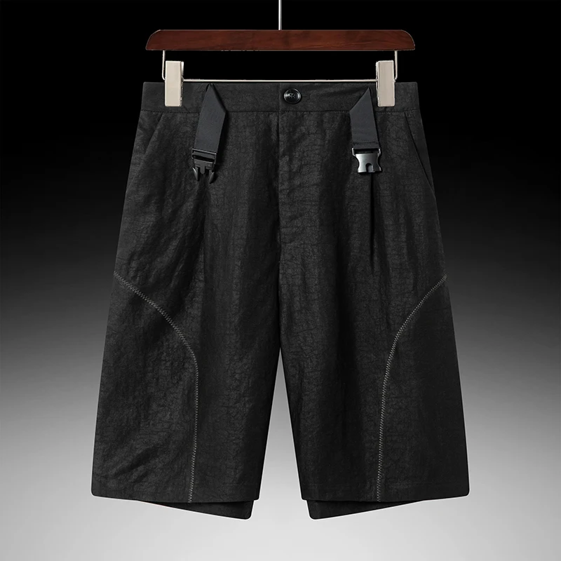 Crackled Xiangyun Silk 100% Shorts For Man Luxurious Knee Length Summer High-Quality Lightweight Pantalones Cortos Hombre Verano