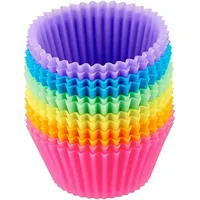 12-Piece Silicone Baking Set: Reusable Cupcake Molds & DIY Cake Accessories for Effortless Baking!