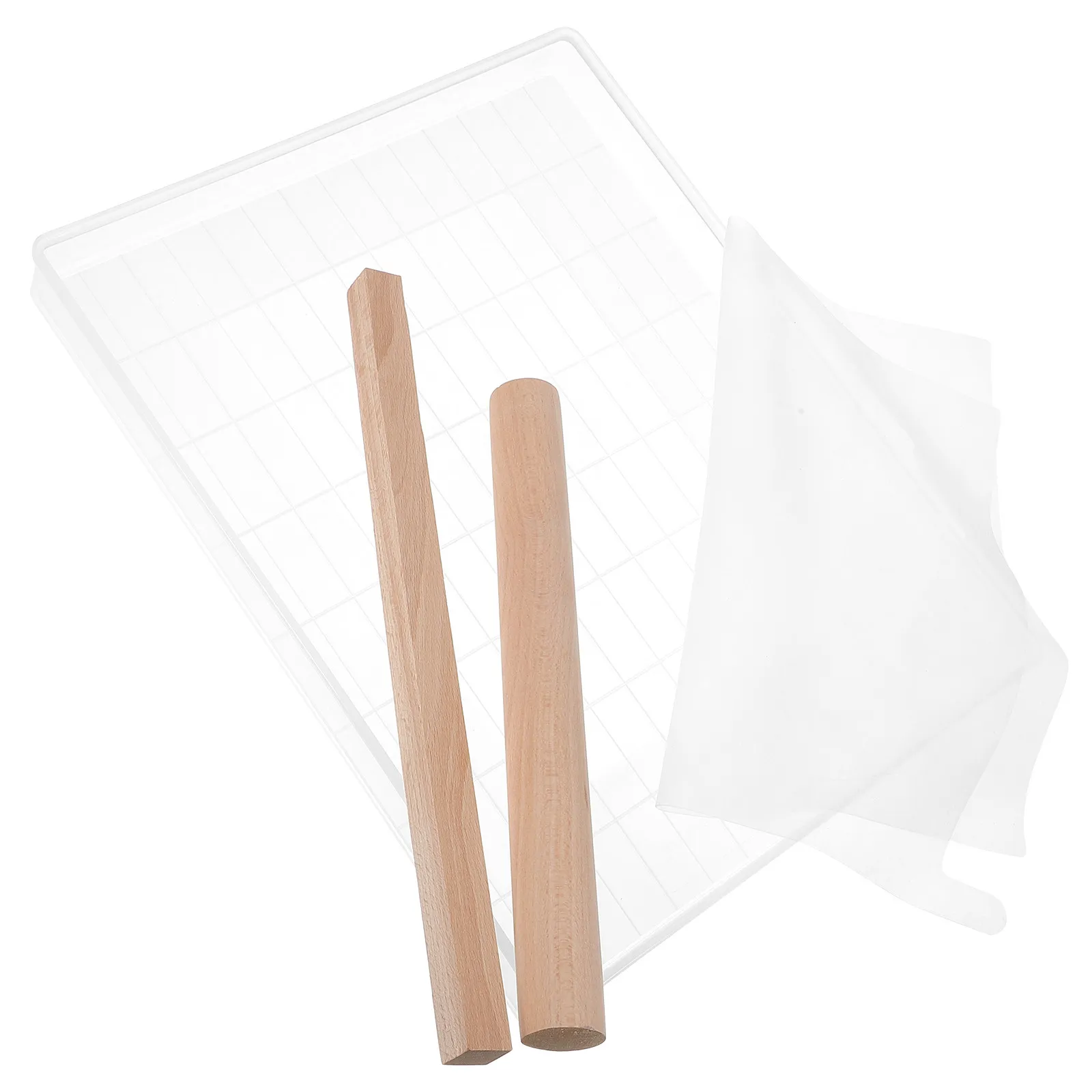 1Set Nougat Mold Tools Tray Set PP and Beech Wood Nonstick DIY Candy Making Kit for Snowflake Nougat Chocolate Jelly Candy view 5