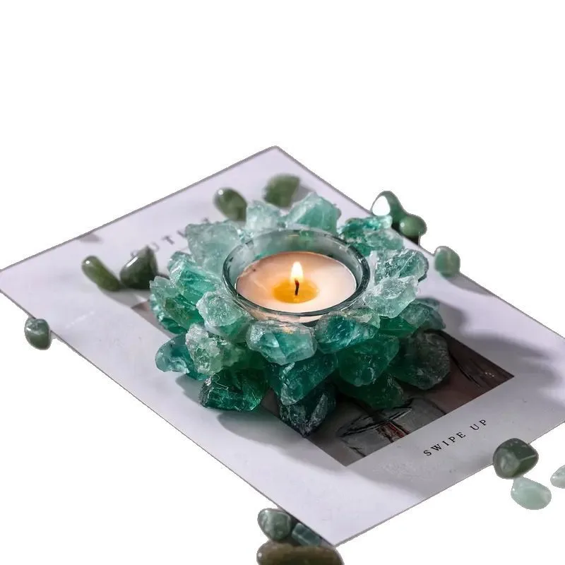 Natural Crystal Raw Stone Aromatherapy Stone Expanded Stone Handmade Candle Holder Christmas Decoration Crystal Stone Ornament