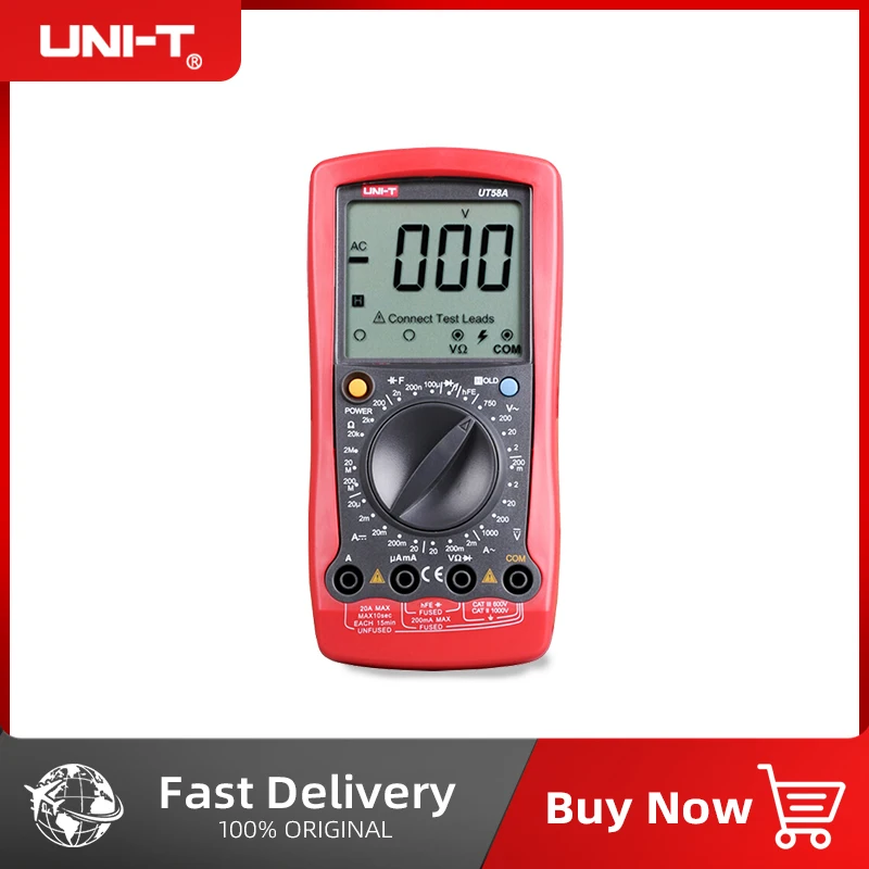 UNI-T UT58A UT58B UT58C UT58D UT58E General Digital Multimeter Data Hold 2000 Display Count Refresh Rate 2~3 Times/s