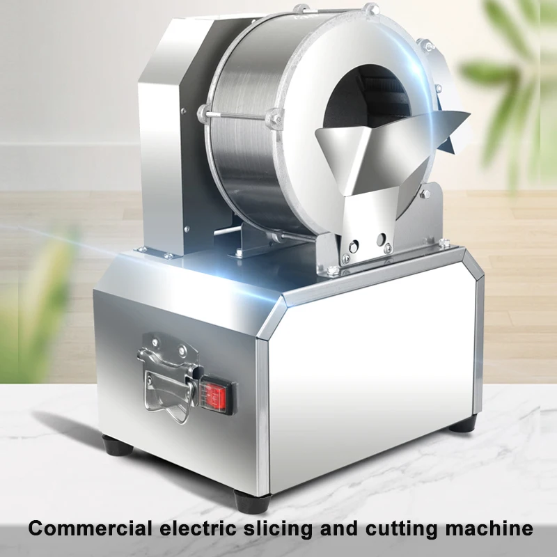 Commercial Full-Automatic Electric Potato Radish Slicer Multi Functional Sweet Potato Slicing And Shredding Machine Stainless St