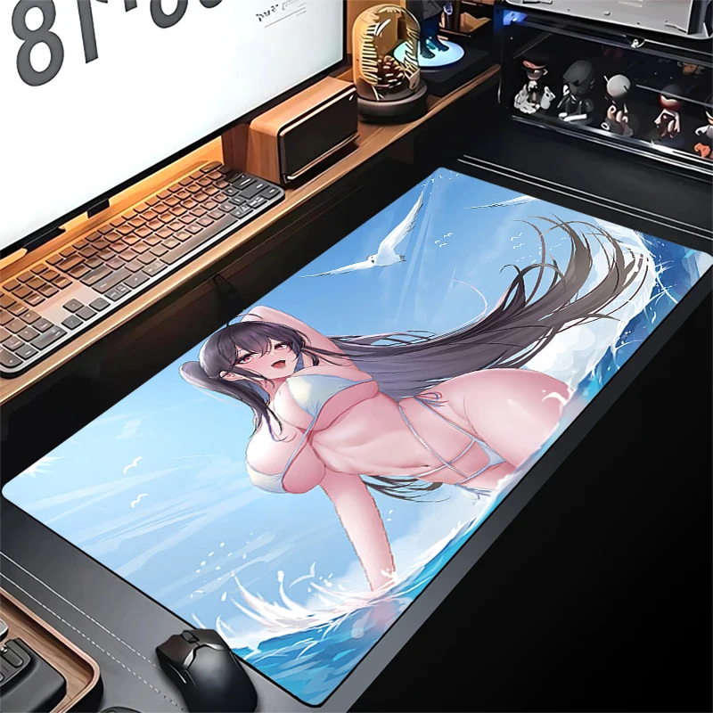 

Sexy Big Boobs Anime Girl Mouse Pad Nsfw Hentai Large Mousepad Nude Swimsuit Ass Mouse Mat Laptop Desk Mat HD Print Keyboard Pad