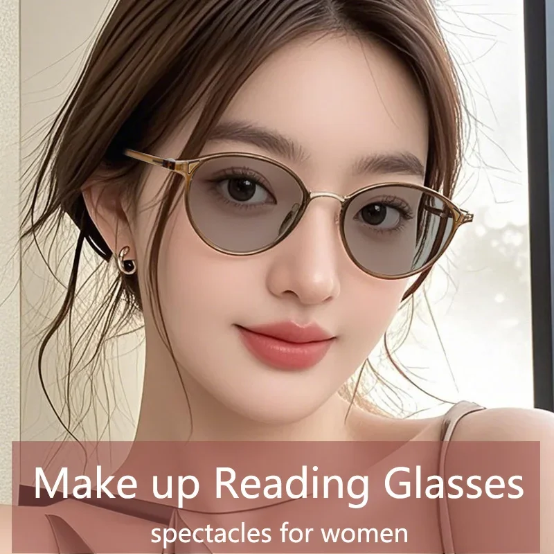Photochromic Reading Glasses  Lightweight TR90 Flexible Frame UV Protection Readers for Women  Anti UV/Eyestrain/Glare