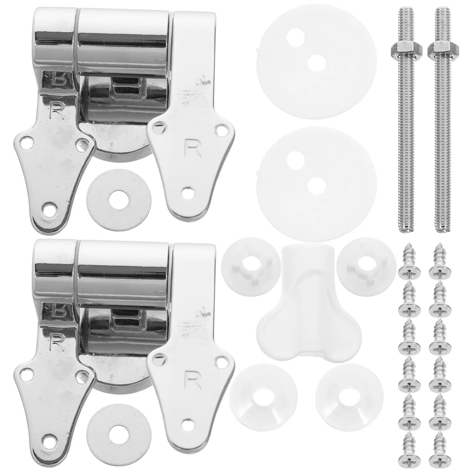 Toilet Slow-down Hinge Closing Seat Hinges Anti Slam Repair Kit Dampened Metal Complete Hardware