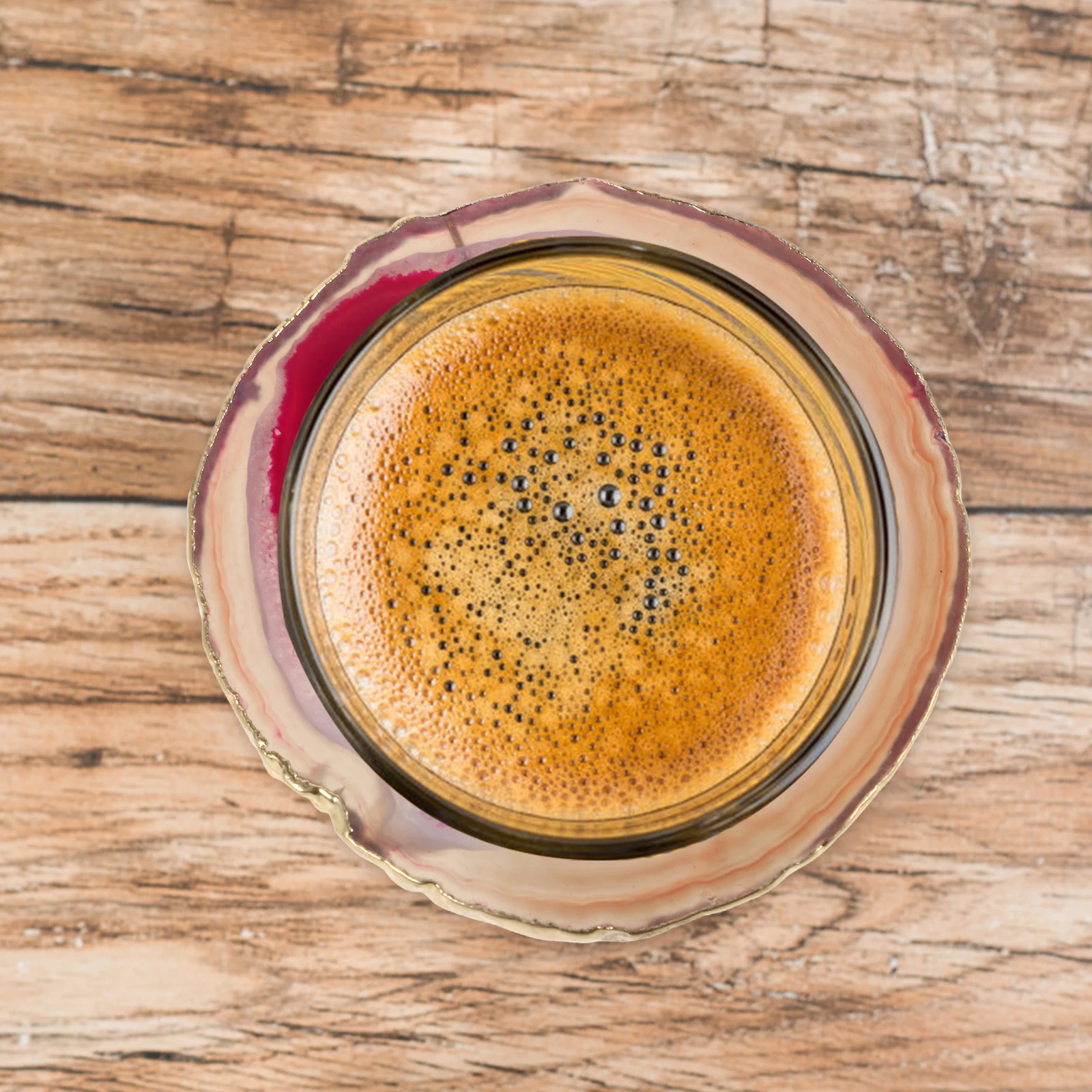 

Stone Agate Coaster Polished Natural Slices Heat Resistance Cup Mat for Coffee Tea Tabletop Protection Home Decorative