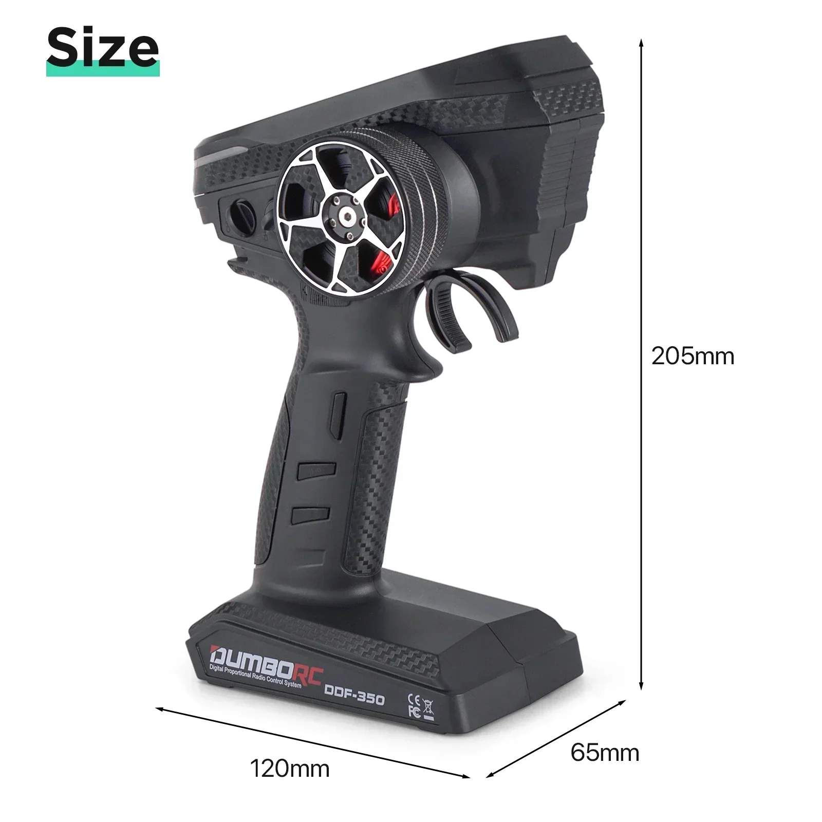 DUMBORC DDF-350 10CH Fernbedienung 2,4G 10 Kanal Sender P6F P6DC Gyro Empfänger für Drift Auto Tank Boot Roboter Spielzeug Wltoy – Detail 7