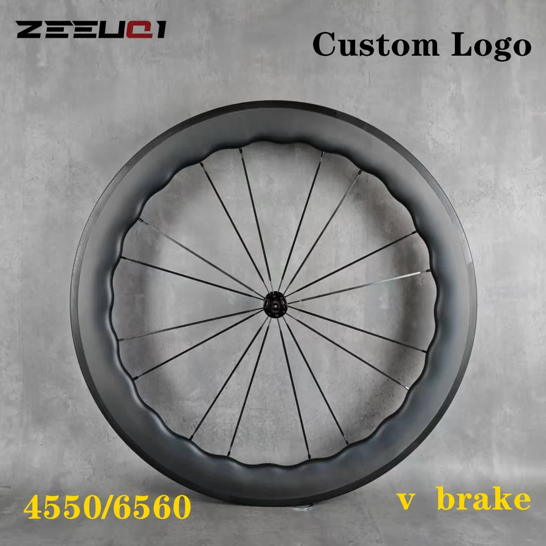 

Сверхлегкий шоссейный велосипед с карбоновыми колесами 6560/4550 Wave V, тормозные колеса, готовые без трубки, ширина 28 мм, керамическая втулка R13, индивидуальный логотип,