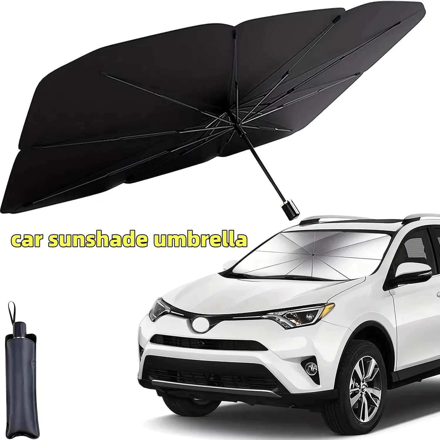 Auto-Windschutzscheiben-Sonnenschutz UV-Strahlen und Hitzeschutz Sonnenblende Faltbarer Reflektor Regenschirm-Schutz