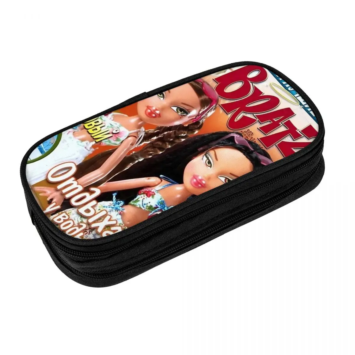 Bratz Magazine Pencil Case Canvas Pen Box Boy Girl Fashion Portable School Pencil Cases Stationery